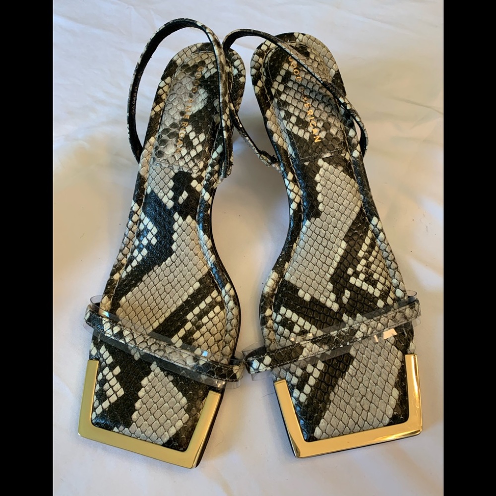 Good American snake skin slingback size 8.5